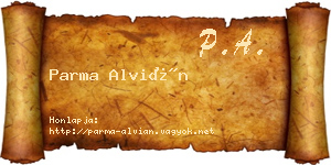 Parma Alvián névjegykártya